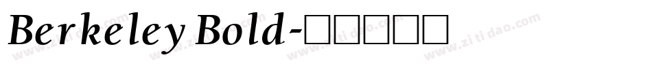 Berkeley Bold字体转换